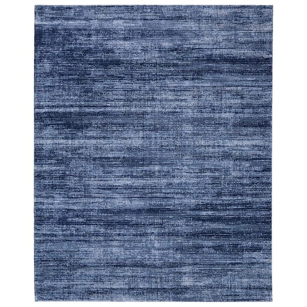 Blue, Gray 9 ft. x 13 ft. Solid Color Area Rug