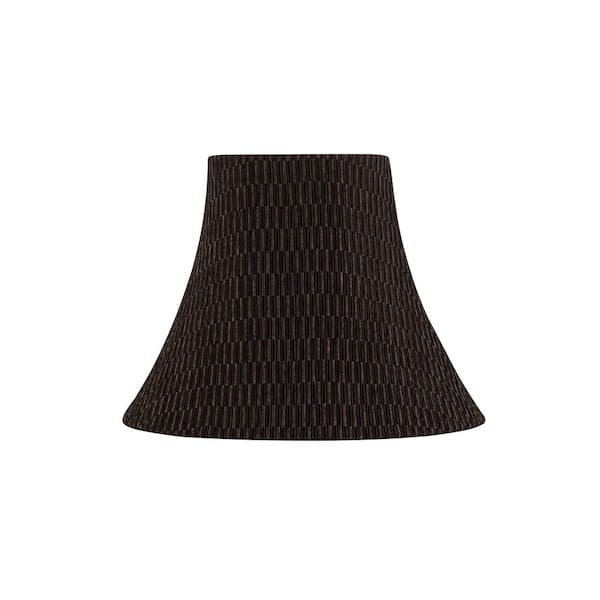 Aspen Creative Corporation 12 in. x 9.5 in. Black and Brown and Mixed striped Bell Lamp Shade