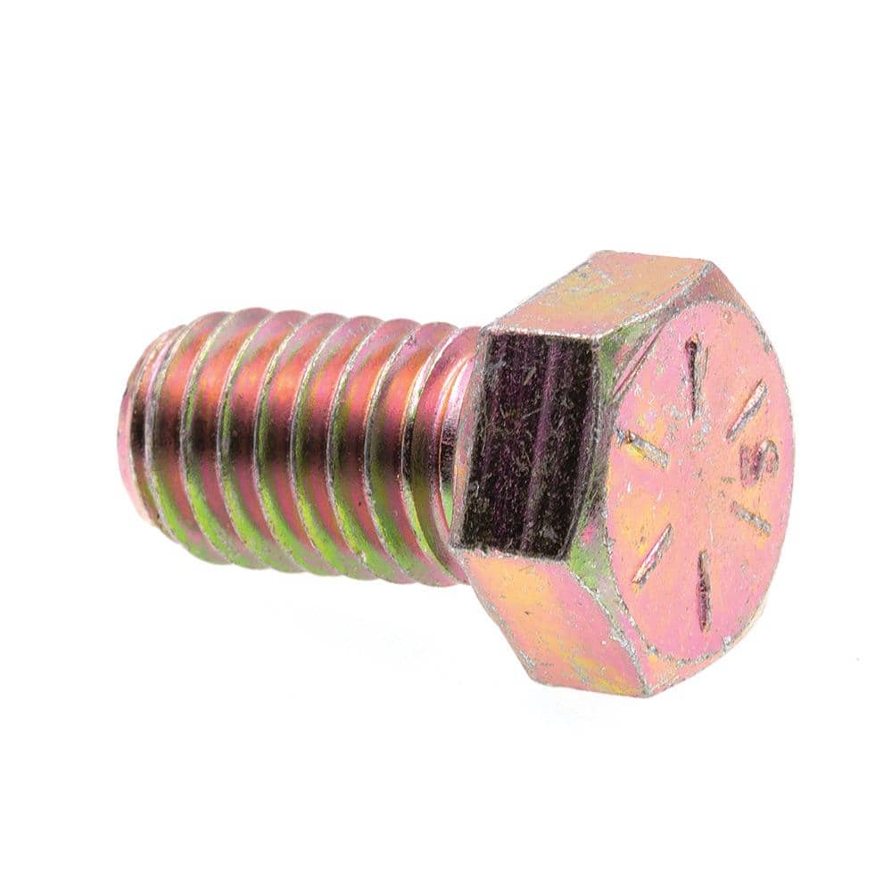 7/16 in.-14 x 3/4 in. Grade 8 Yellow Zinc Plated Steel Hex Head Cap Screws (10-Pack) price history on PriceWatchPro