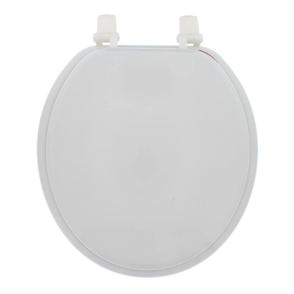 AquaPlumb White Regular Wood Closed Front Toilet SeatTS100W The Home