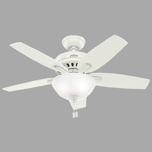 Hunter Newsome 42 in. Indoor Fresh White Ceiling Fan with Light Kit