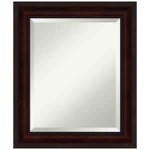 Coffee Bean Brown 21 in. H x 25 in. W Framed Wall Mirror