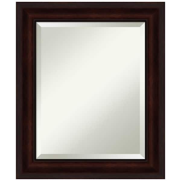 Amanti Art Coffee Bean Brown 21 in. H x 25 in. W Framed Wall Mirror
