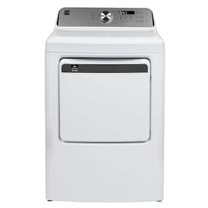 7.0 cu. ft. vented Front Load Electric Dryer in White with Wrinkle Guard, Energy Saver, Smart Sensor Drying System