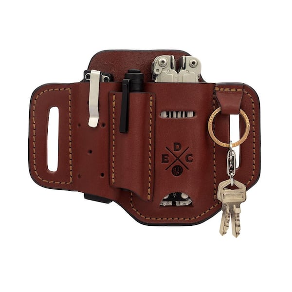 1791 EVERYDAY CARRY 8.7 in. Heavy-Duty Large and XL Chestnut Full-Grain Leather Tool Organizer