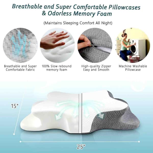 Cervical Neck Pillow for Pain Relief Sleeping, Contour