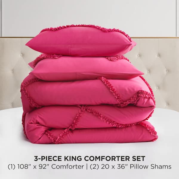 ❤️ Juicy Couture pink comforter set fashion King size ( 8 pieces)