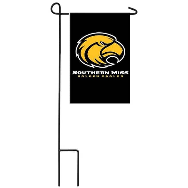 1 ft. x 1-1/2 ft. University of Southern Mississippi 2-Sided Garden Flag with 3-2/3 ft. Metal Flagpole
