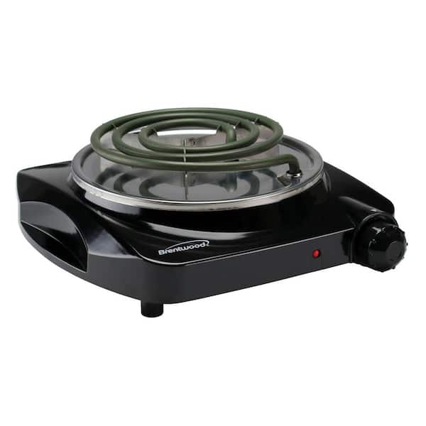 Brentwood Electric 1000W Single Hot Plate in Chrome Finish