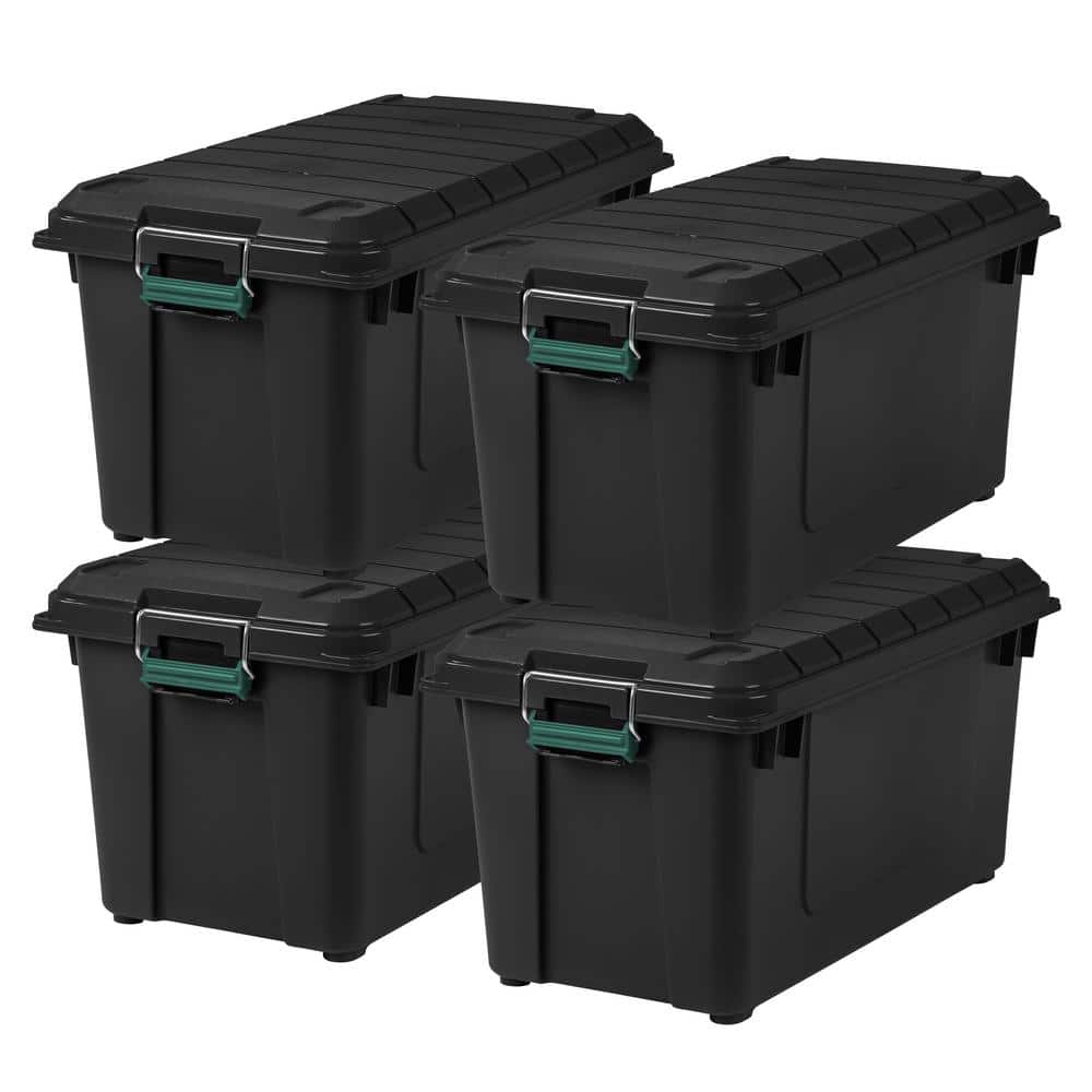 21 gal. Remington Weathertight Store-It-All Storage Bin, Black (4-Pack) price history on PriceWatchPro