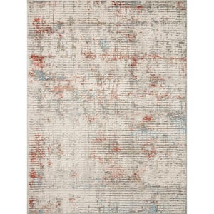 Estelle Ivory/Multi 9 ft. 3 in. x 12 ft. 10 in. Abstract Polypropylene/Polyester Area Rug