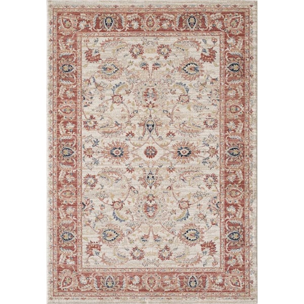 Abani Babylon Beige 7 ft. 9 in. x 10 ft. 2 in. Oriental Polypropylene Area Rug