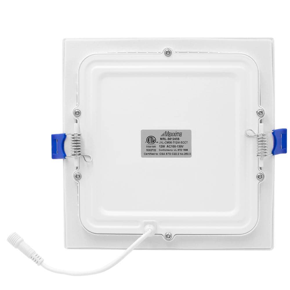 6-Inch White Aluminum Square LED Recessed Downlight