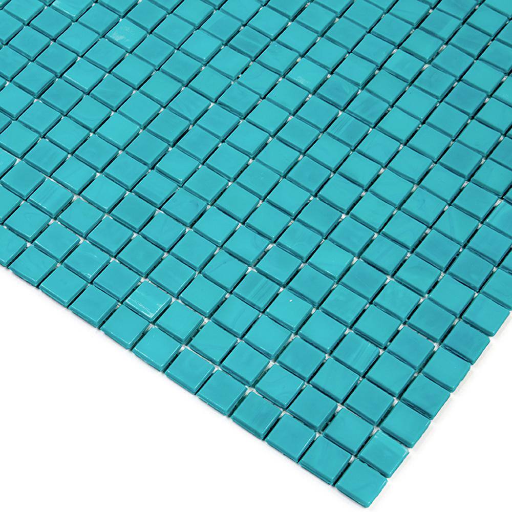 Turquoise Green Glossy Glass Mosaic Wall and Floor Tile