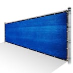 5 ft. x 24 ft. Blue Privacy Fence Screen HDPE Mesh Windscreen with Reinforced Grommets for Garden Fence (Custom Size)