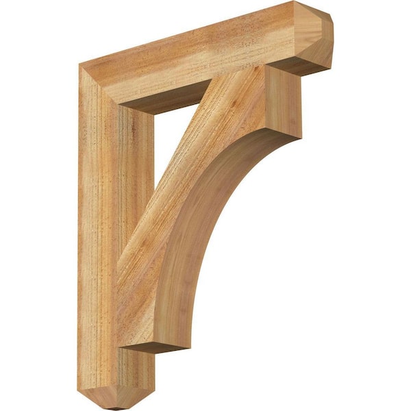 Ekena Millwork 4 in. x 26 in. x 22 in. Western Red Cedar Westlake Craftsman Rough Sawn Bracket