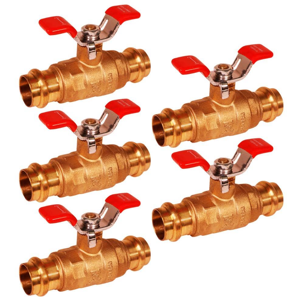 3/4 in. FIP Brass Double-O-Ring Press Ball Valve with T-Handle (Pack of 5) price history on PriceWatchPro