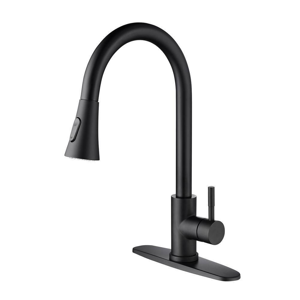 Single-Handle Single-Hole Pull Out Sprayer Kitchen Faucet for Farmhouse, Ca