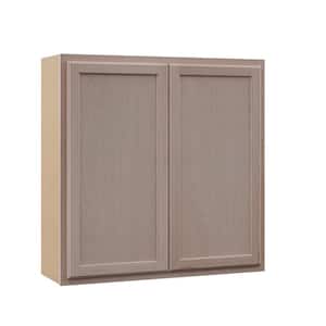 36 in. W x 12 in. D x 36 in. H Assembled Wall Kitchen Cabinet in Unfinished with Recessed Panel