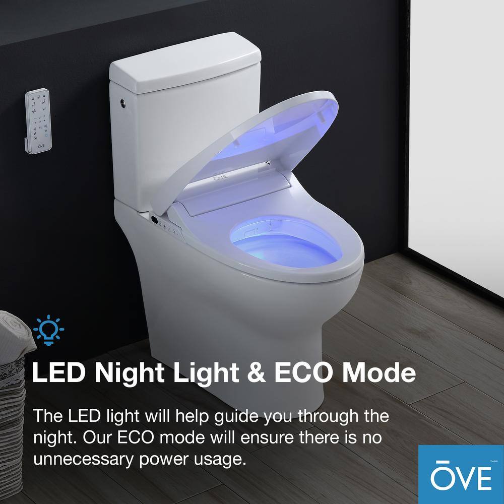 Wilma White High Efficiency Elongated Two Piece Bidet Toilet