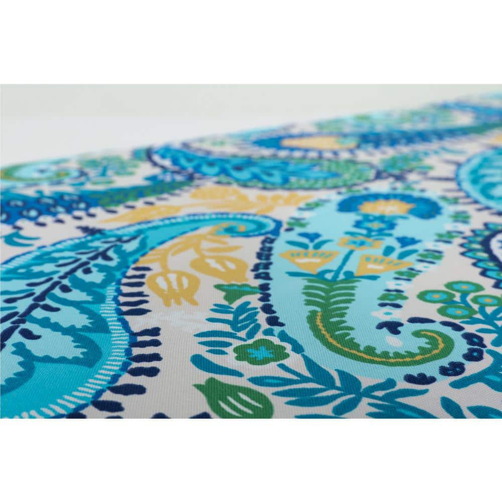 Amalia Paisley Blue 18.5" Square Outdoor Throw Pillows Set