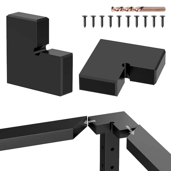 Afoxsos Handrail Corner Connectors 2 Pack POM Material Flat Handrail Accessories for Rectangular Cable Railing Deck System