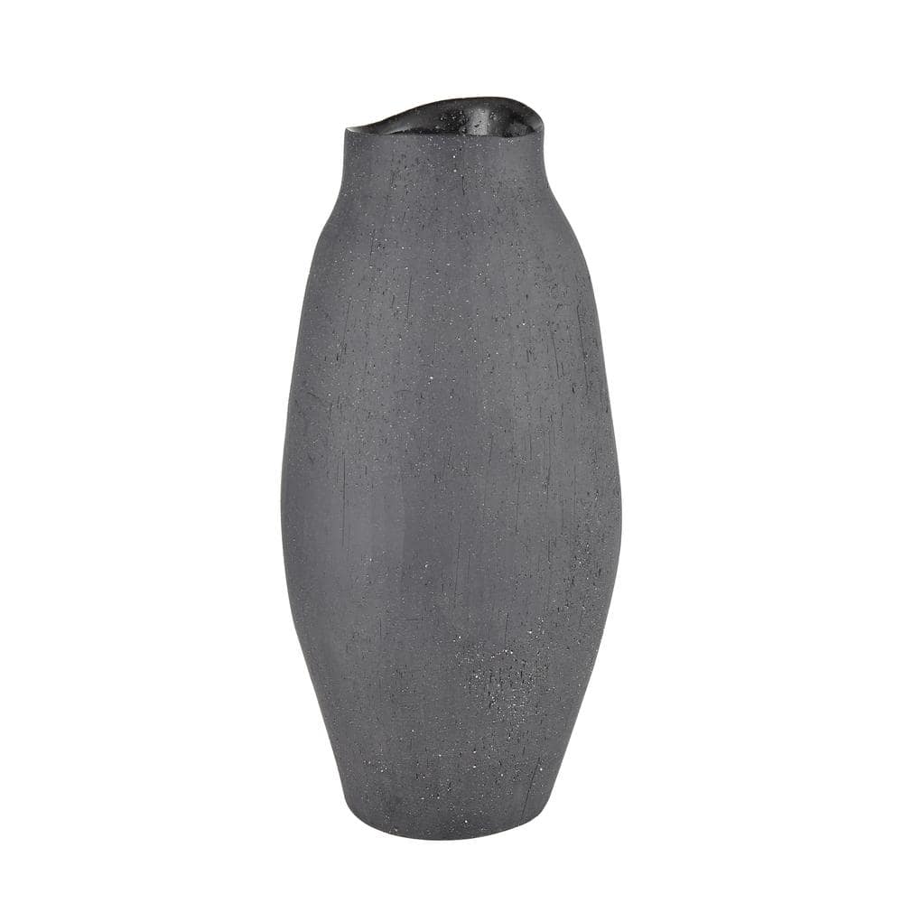 Moore Ceramic 3.5 in. Decorative Vase in Black - Tall