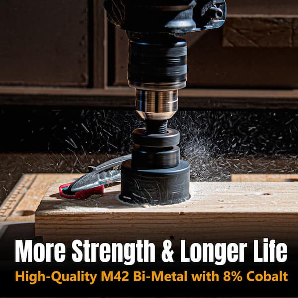 Bi Metal Hole Saws Kit. Universal Arbor and Carrying Case, 3/4 in. to 2 in. Bi-Metal Hole Cutter (9-Piece)