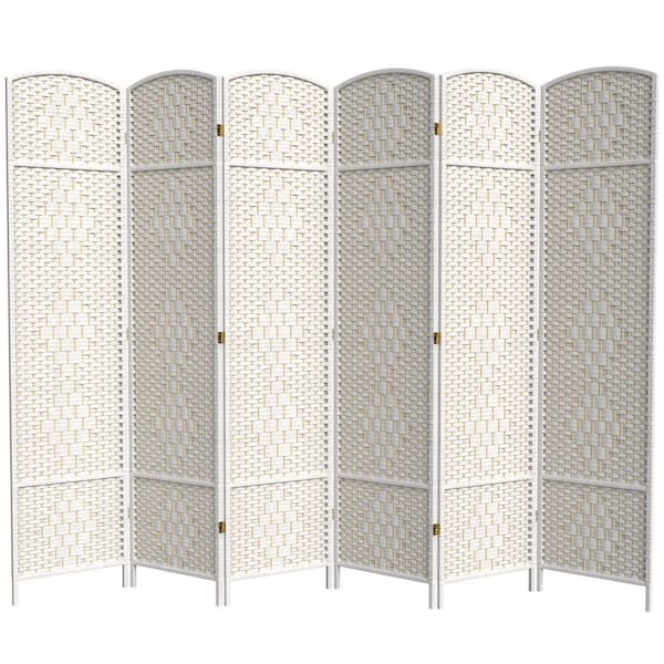 7 ft. White 6-Panel Room Divider