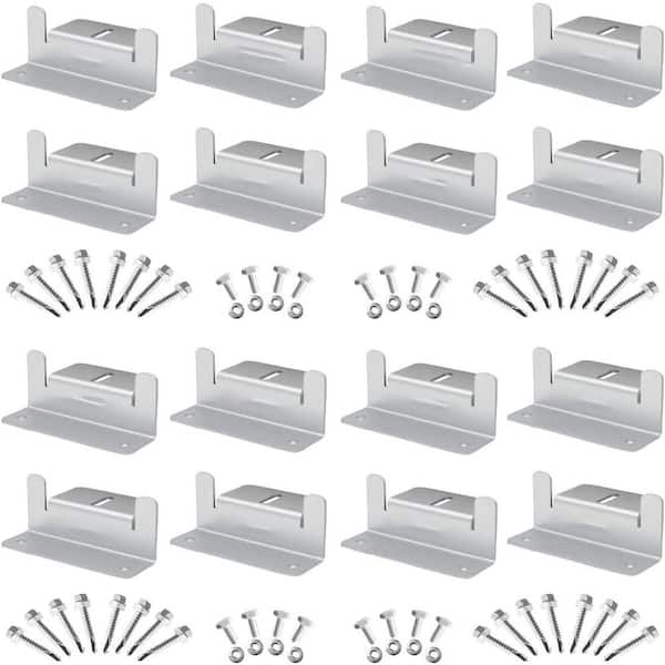 Vrbgify 16-Piece Solar Panel Z Mounting Brackets Lightweight, Corrosion-Free Aluminum for RVs, Trailers, Boats & Off-Grid Roofs