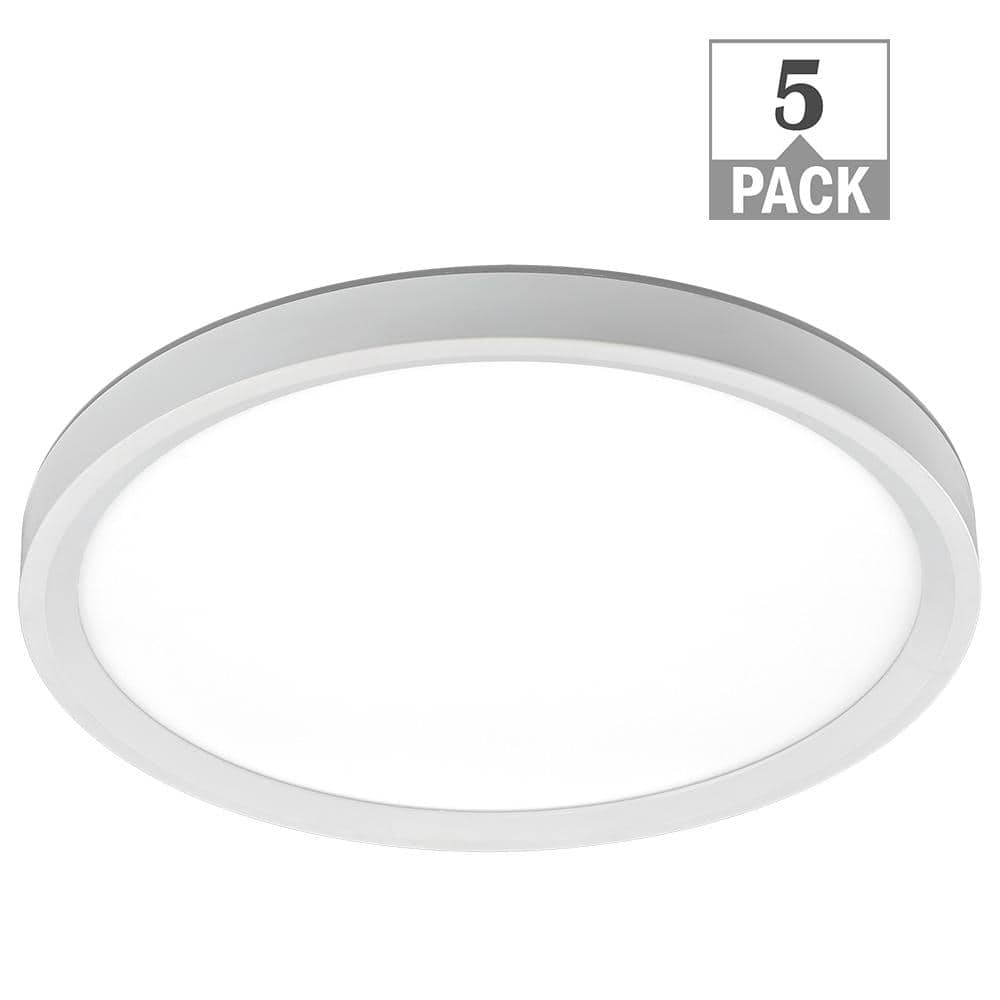 13 in. White Closet Light Round LED Flush Mount Ceiling Light Thin Profile 