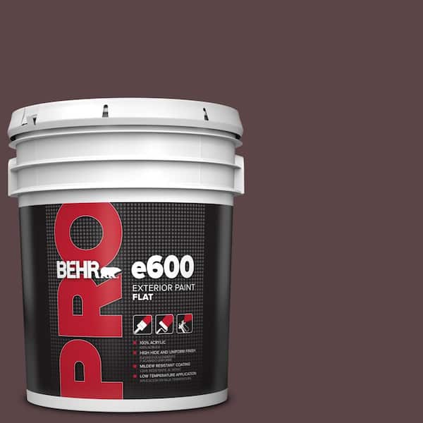 BEHR PRO 5 gal. #BNC-31 Mahogany Spice Flat Exterior Paint