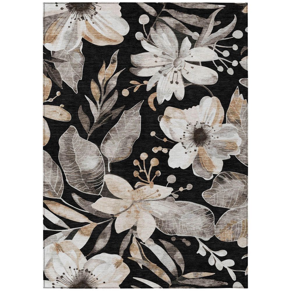 Chantille Machine Washable Indoor/Outdoor Abstract ACN2260 Black 8 ft. x 10 ft. Area Rug price history on PriceWatchPro