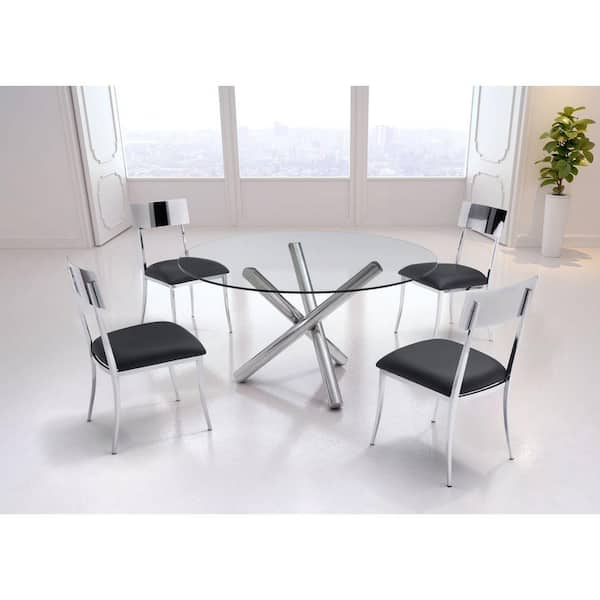 ZUO Stant Chrome Dining Table