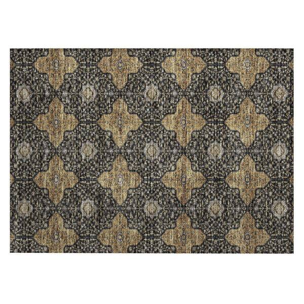 Chantille Machine Washable Indoor/Outdoor Abstract ACN2410 Black 2 ft. x 3 ft. Accent Rug
