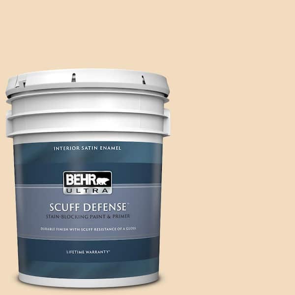 BEHR ULTRA 5 gal. #S270-1 Frosted Toffee Extra Durable Satin Enamel Interior Paint & Primer