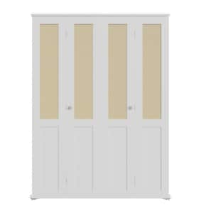 GOLDENPOLEY 48 in. x 78.75 in. (Double 24 in.) Louver/Louver Solid