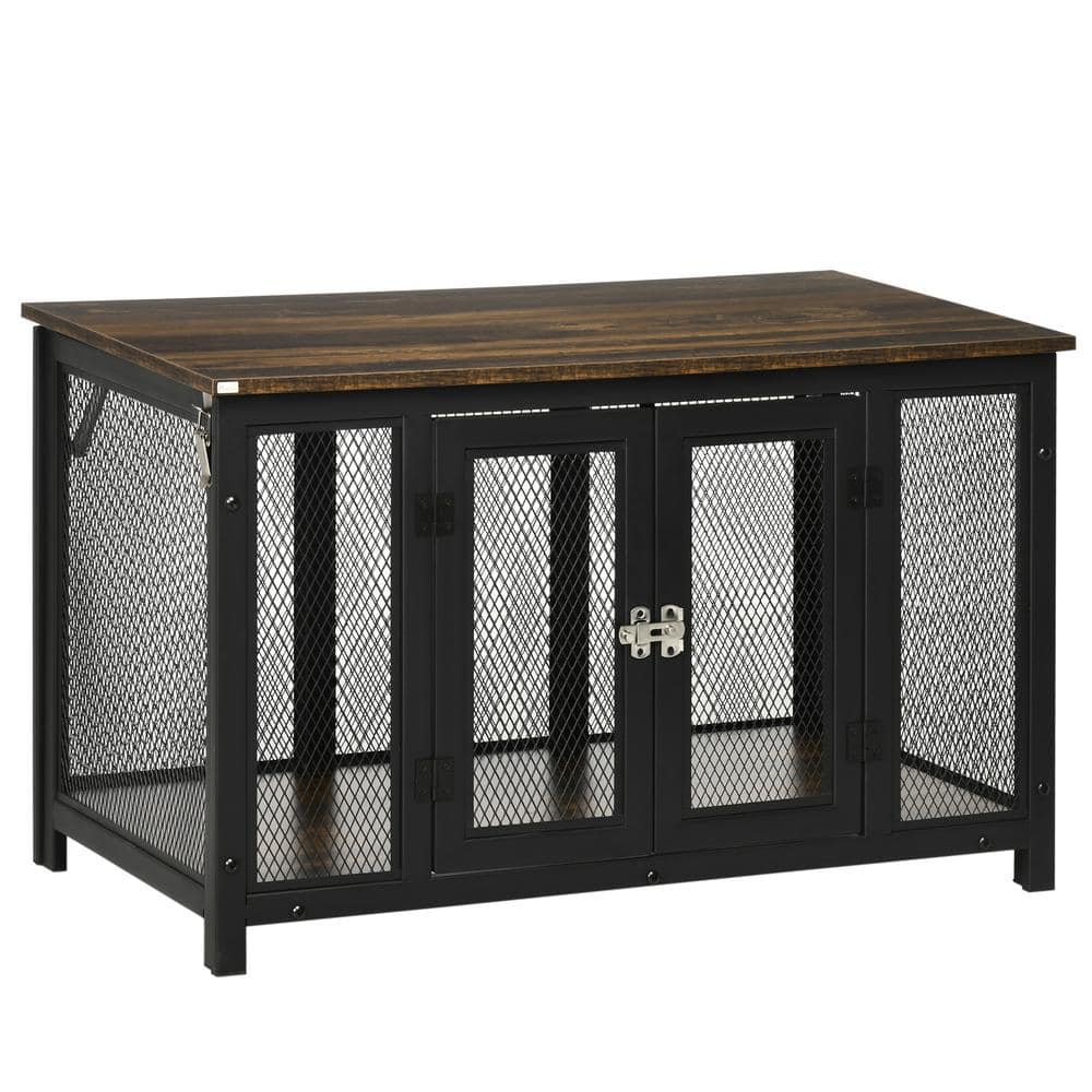 Miscool Cages for Dog Crate Furniture Dog Kennel Equipped Decorative Pet  Crate Dog House Side Tabel Small Size in Brown YCHD10DOG0688 - The Home  Depot