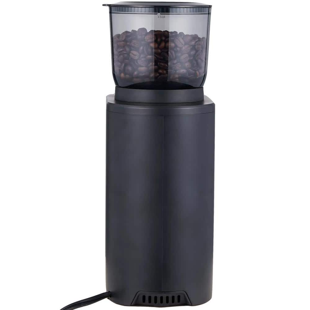 Black Electric Stainless Steel Conical Burr Coffee Grinder