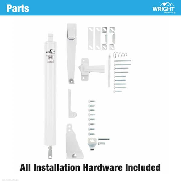 Wright Products EZ Hold Standard Duty Closer and Latch Combo Kit w