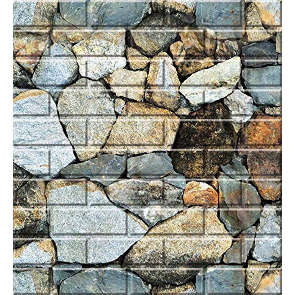 3D Sea Large Stones PEFoam Peel and Stick Wallpaper Roll MD001 The