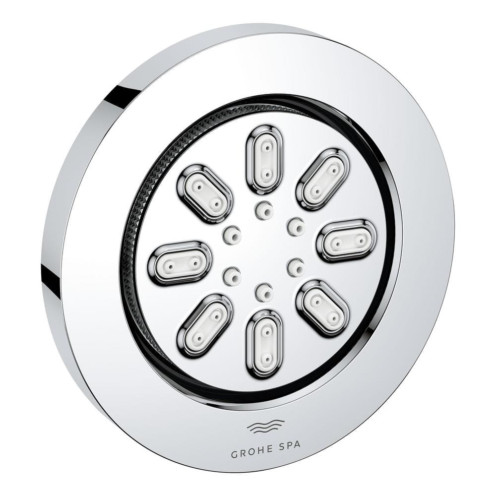 Round Chrome Rainshower Body Spray with Dual Sprays