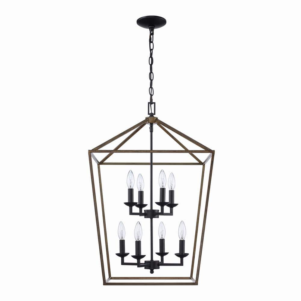 Home Decorators Collection Weyburn 8Light Black and Faux Wood