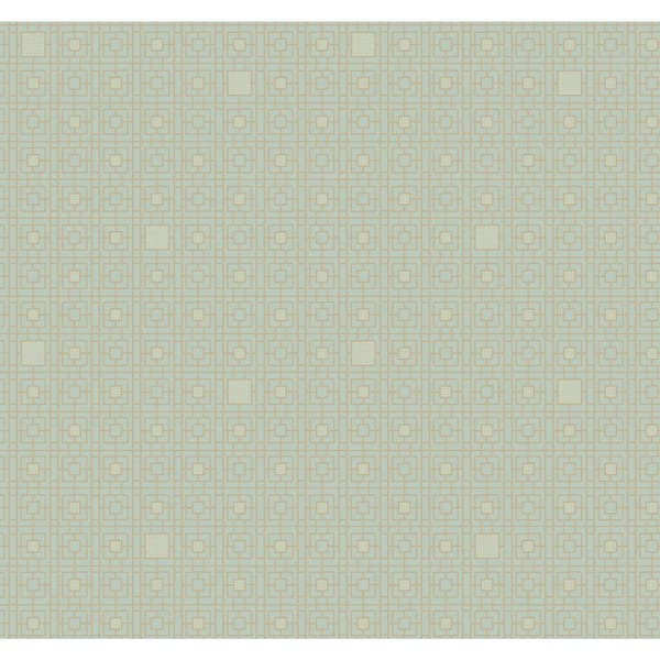 York Wallcoverings Blue Metallic Deco Screen Paper Unpasted Wallpaper (27 in. x 27 ft.)