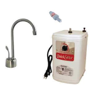 9 in. Velosah 1-Handle Hot Water Dispenser Faucet with Instant Hot Water Tank, Satin Nickel