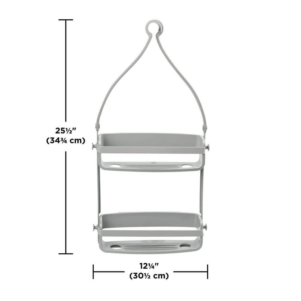 Minimalist Grey Flex Silicone & Plastic Shower Caddy