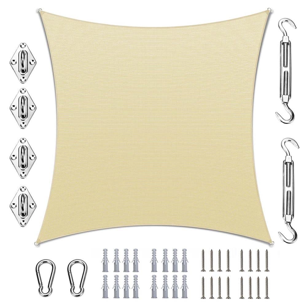 10 ft. x 10 ft. x 10 ft. Triangle Sun Shade Sail with Hardware Kit-White price history on PriceWatchPro