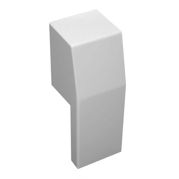 Baseboarders Premium Series Steel Easy Slip-On Baseboard Heater Cover Left Side Open End Cap in White