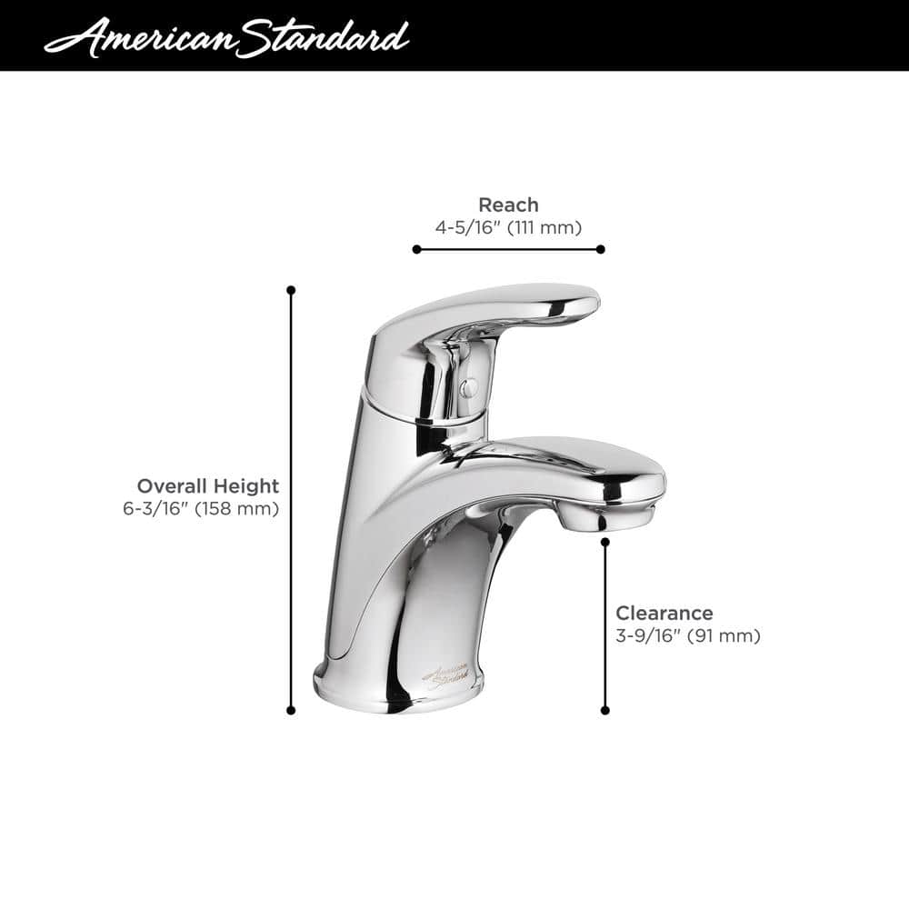 Matte Black Single-Handle Bathroom Faucet with Lever Handle
