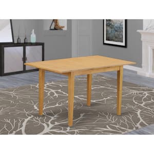 Oak Finish Wooden Top 32 in. x 54 in. 4-Leg Rectangle Dining Table - Seats 4